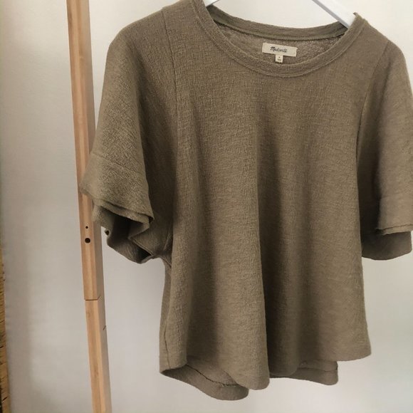 Madewell Olive Green Linen Cotton Shirt - Picture 6 of 6